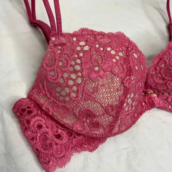 Victoria's Secret Pink floral lace push up bra 34A - Picture 4 of 11